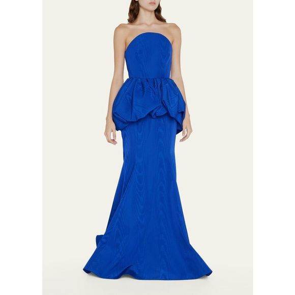 NWT JASON WU COLLECTION Strapless Balloon-Peplum Taffeta Gown US 4 $6195 - Picture 5 of 13